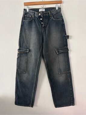 Still Here Charlie Jeans cargo pockets straight leg size 24